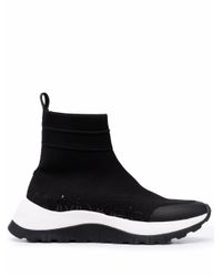 Zapatillas estilo calcetín de punto Calvin Klein de color Negro | Lyst