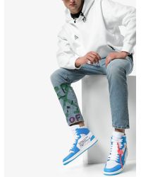 Nike X Off White Air Jordan 1 Retro High Top Sneakers For Men Lyst Nike X Off White Air Jordan 1 Retro High Top Sneakers For Men Lyst