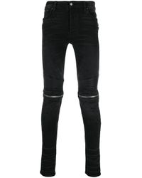 Jeans skinny con zip alle ginocchiaAmiri in Denim da Uomo colore Nero | Lyst