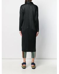 Pleats Please Issey Miyake Black Lightweight Coat