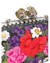 Alexander McQueen Multicolor Queen And King Floral Clutch