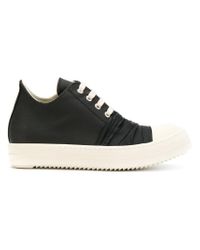 rick owens drkshdw lace up low top sneakers black