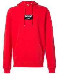 givenchy destroyed hoodie red