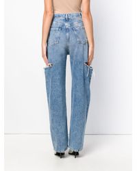 Maison Margiela Blue Cut-out Detail Jeans