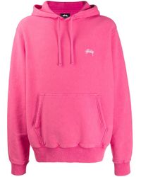 Pink stussy sweatshirt cheap