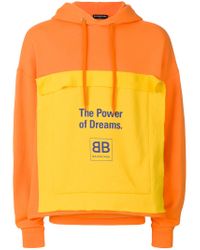 balenciaga hoodie orange blend dreams cotton power