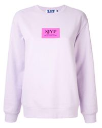 Sweat à logo imprimé SJYP en coloris Purple