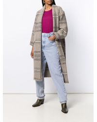 Étoile Isabel Marant Wool Faby Coat in Brown | Lyst