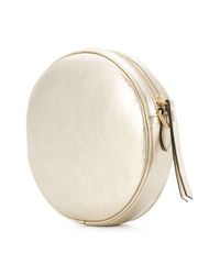L'Autre Chose Metallic Circular Satchel Bag