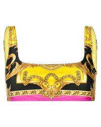 Versace Bikinitop Met Barokprint in het Yellow
