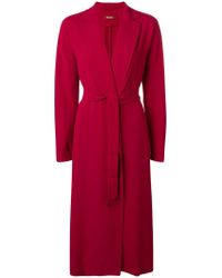 Manteau à ceinture nouée Max Mara Studio en coloris Red