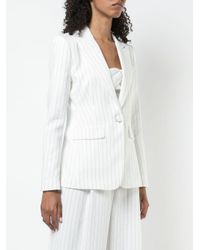 white pinstripe blazer