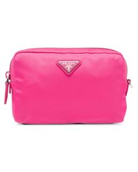 prada gingham makeup bag