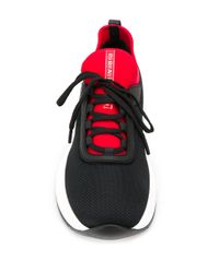 Prada Rubber Runner Sneakers in het Zwart voor heren - Lyst