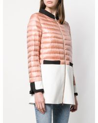 Parka bicolore Herno en coloris Pink
