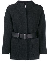 Ba&sh Wool Cliff Belted Coat in Grey (Gray) - Lyst