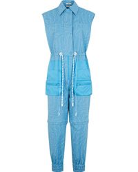 Tuta intera FF con stampaFendi in Cotone di colore Blu | Lyst