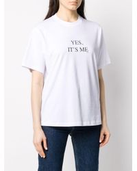 Victoria Victoria Beckham Cotton Yes It S Me Crew Neck T Shirt In White Lyst Victoria Victoria Beckham Cotton Yes It S Me Crew Neck T Shirt In White Lyst