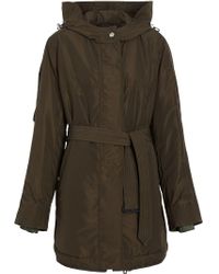 Parka à capuche Burberry en coloris Green