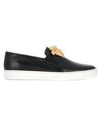 Versace Medusa slippers met print Zwart - Schoenen.nl