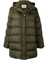 MSGM Gewatteerde Jas in het Green