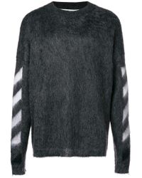 gray and white sweater