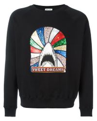 Saint Laurent Cotton 'sweet Dreams' Shark Patch Sweatshirt in Black for Men  - Lyst