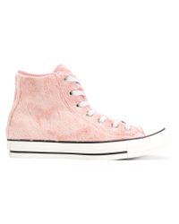 Converse Faux Fur Hi-top Sneakers in Pink & Purple (Pink) | Lyst مناكير حلال