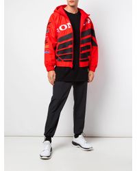 Supreme Cotton X Honda X Fox Racing Puffy Zip Up Jacket in Red for 