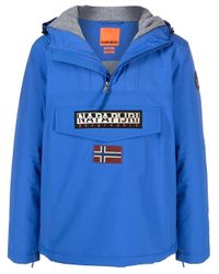 Napapijri Synthetic Norway Hooded Jacket in Blue for Men | Lyst Canada