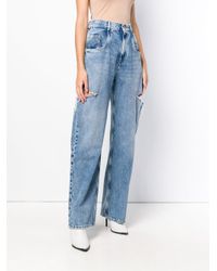 Maison Margiela Blue Cut-out Detail Jeans