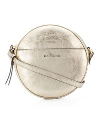 L'Autre Chose Metallic Circular Satchel Bag
