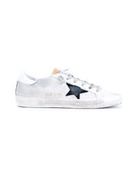 Golden Goose Deluxe Brand Gray Superstar Mesh and Leather Low-Top Sneakers
