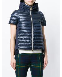 Doudoune A Manches Courtes Synthetique Herno En Coloris Bleu Lyst