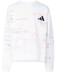 Yeezy Season 5 Handwriting Crew Sweater in White for Men - Lyst