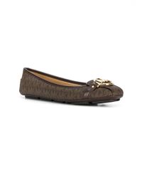 MICHAEL Michael Kors Leather Mk Ballerina Shoes in Brown | Lyst