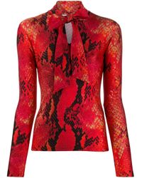 red snake print top