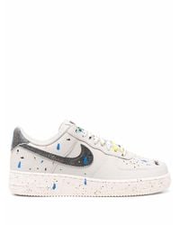 Zapatillas Air Force 1 con efecto de pintura Nike de Cuero de color Gris  para hombre | Lyst