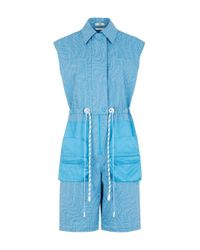 Tuta intera FF con stampaFendi in Cotone di colore Blu | Lyst