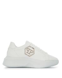 Zapatillas bajas Godzilla Philipp Plein de Cuero de color Blanco para hombre  | Lyst