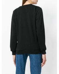 Katya Dobryakova Black Flowers Embroidered Sweatshirt