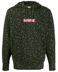 Sudadera con capucha y motivo de leopardo Levi's de Algodón de color Verde  para hombre | Lyst