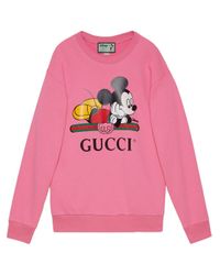 Sudadera Disney x extragrande Gucci de Algodón de color Rosa - Lyst