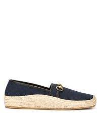 Gucci Rubber Horsebit Espadrilles in het Blauw voor heren - Lyst