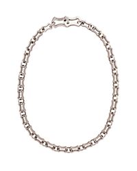 Prada Chain Necklace In Silver Metallic For Men Lyst