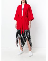 P.A.R.O.S.H. Cotton Kimono Jacket in Red - Lyst