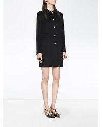 Abrigo de botonadura simple Gucci de color Black