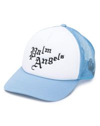 Palm Angels Synthetic Logo Mesh Baseball Cap in Blue for Men - Lyst