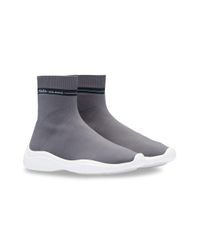 Zapatillas con calcetín Prada de Caucho de color Gris | Lyst