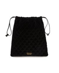 Prada Black Quilted Pouch